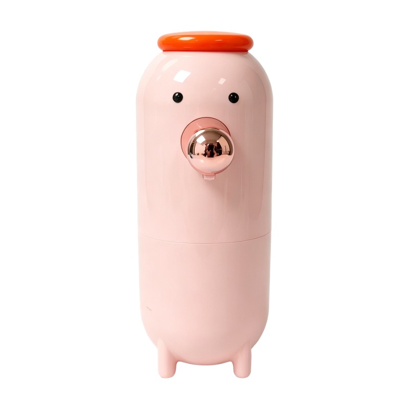 橙色丸子智能皂液器，可爱粉色胶囊设计